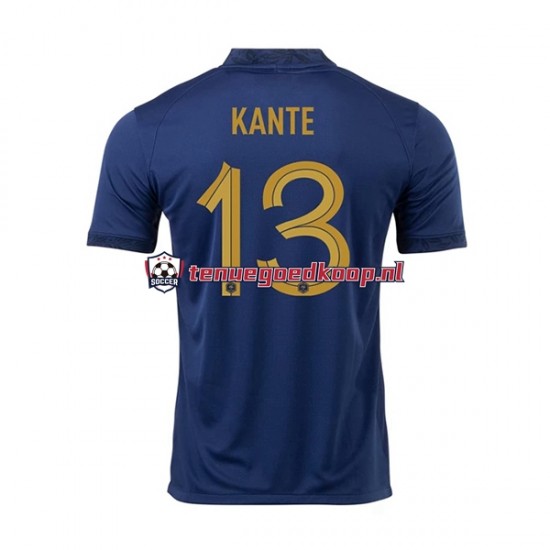 Thuis Tenue van Frankrijk Kante 13 Heren WK 2022 Korte Mouw