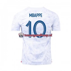 Uit Tenue van Frankrijk Mbappe 10 Heren WK 2022 Korte Mouw