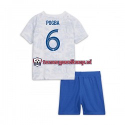 Uit Tenue van Frankrijk Pogba 6 Kind 2-13 jaar WK 2022 Korte Mouw