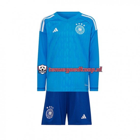 Thuis Tenue van Duitsland Keepersshirt Kind 2-13 jaar WK 2022 Lange Mouw