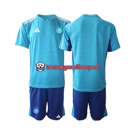 Thuis Tenue van Duitsland Keepersshirt Kind 2-13 jaar WK 2022 Korte Mouw