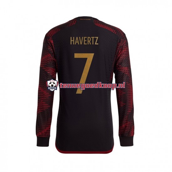 Uit Tenue van Duitsland Havertz 7 Heren WK 2022 Lange Mouw