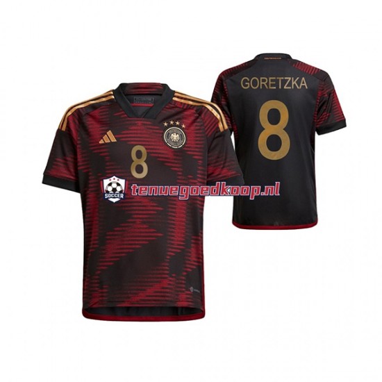 Uit Tenue van Duitsland Leon Goretzka 8 Heren WK 2022 Korte Mouw