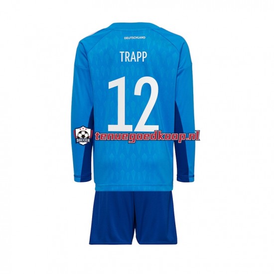 Thuis Tenue van Duitsland Keepersshirt TRAPP 12 Kind 2-13 jaar WK 2022 Lange Mouw