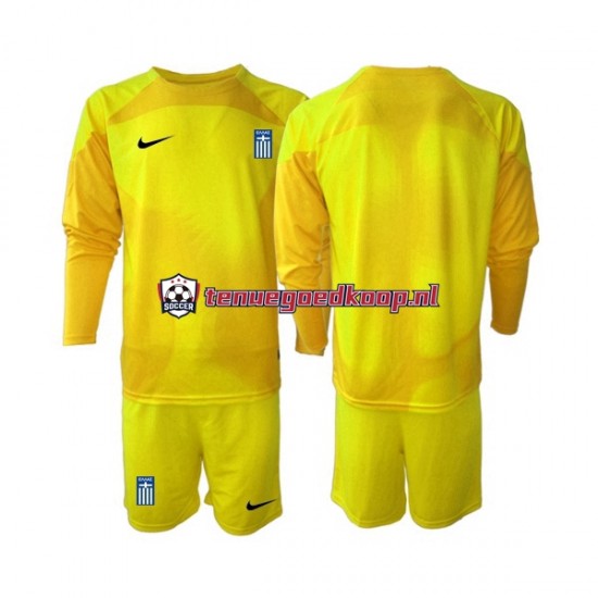 Thuis Tenue van Griekenland Keepersshirt Kind 2-13 jaar 2023 Lange Mouw