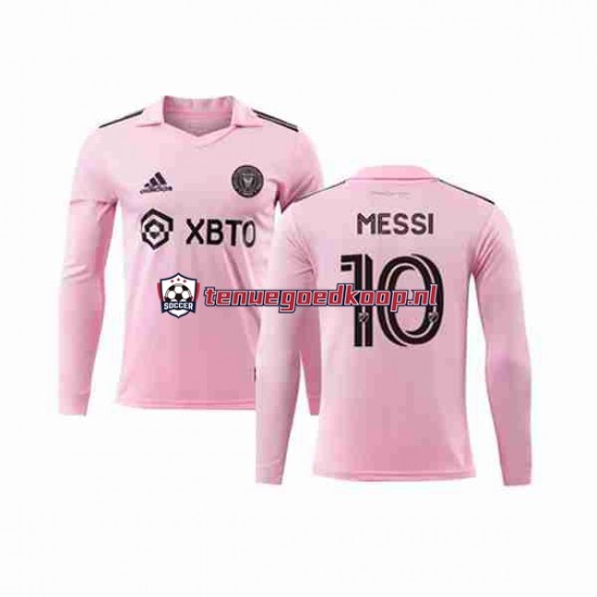 Thuis Tenue van Inter Miami Lionel Messi 10 Heren 2023-24 Lange Mouw