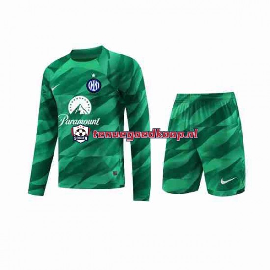 Uit Tenue van Inter Milan Keepersshirt Kind 2-13 jaar 2023-24 Lange Mouw