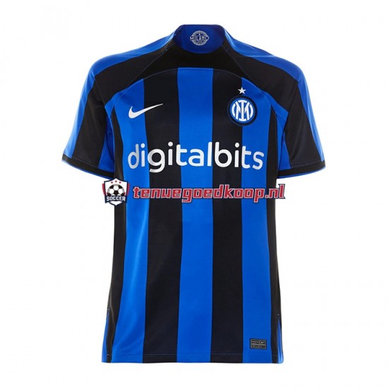 Thuis Tenue van Inter Milan Heren 2022-23 Korte Mouw