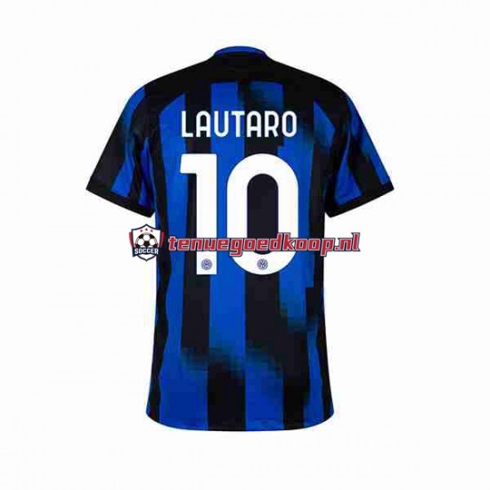 Thuis Tenue van Inter Milan Lautaro Martinez 10 Heren 2023-24 Korte Mouw