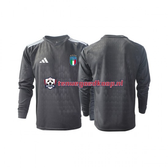 Uit Tenue van Italië Keepersshirt Heren 2023 Lange Mouw