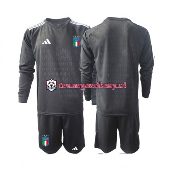 Uit Tenue van Italië Keepersshirt Kind 2-13 jaar 2023 Lange Mouw