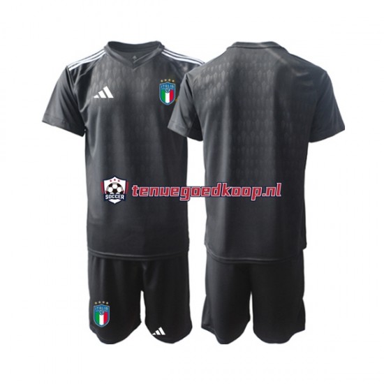 Uit Tenue van Italië Keepersshirt Kind 2-13 jaar 2023 Korte Mouw