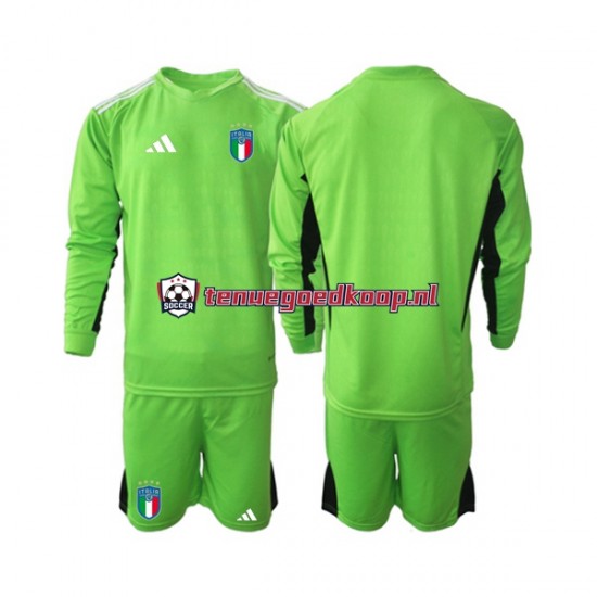 Thuis Tenue van Italië Keepersshirt Kind 2-13 jaar 2023 Lange Mouw