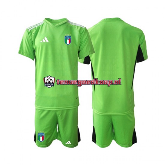 Thuis Tenue van Italië Keepersshirt Kind 2-13 jaar 2023 Korte Mouw