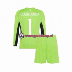 Thuis Tenue van Italië Keepersshirt Donnarumma 1 Kind 2-13 jaar 2023 Lange Mouw