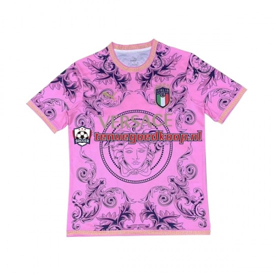 Tenue van Italië Versace Heren 2023-24 Korte Mouw Roze