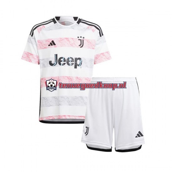 Uit Tenue van Juventus Kind 2-13 jaar 2023-24 Korte Mouw