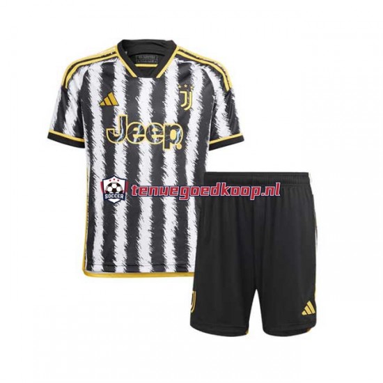 Thuis Tenue van Juventus Kind 2-13 jaar 2023-24 Korte Mouw