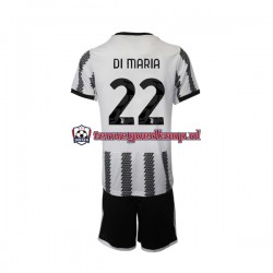 Thuis Tenue van Juventus Di Maria 22 Kind 2-13 jaar 2022-23 Korte Mouw