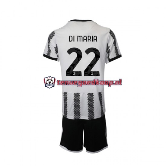 Thuis Tenue van Juventus Di Maria 22 Kind 2-13 jaar 2022-23 Korte Mouw