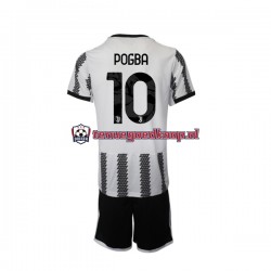 Thuis Tenue van Juventus Pogba 10 Kind 2-13 jaar 2022-23 Korte Mouw