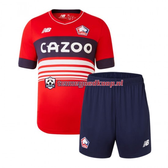 Thuis Tenue van LOSC Lille Kind 2-13 jaar 2022-23 Korte Mouw