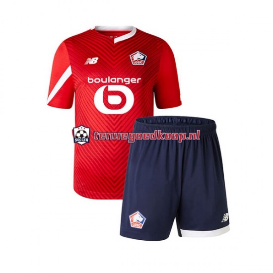 Thuis Tenue van LOSC Lille Kind 2-13 jaar 2023-24 Korte Mouw