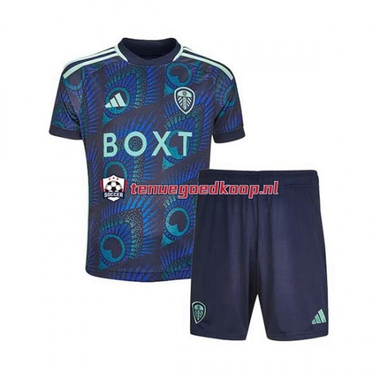 Uit Tenue van Leeds United Kind 2-13 jaar 2023-24 Korte Mouw