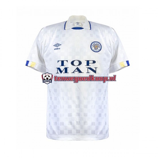 Thuis Retro Tenue van Leeds United Heren 1989-1990 Korte Mouw