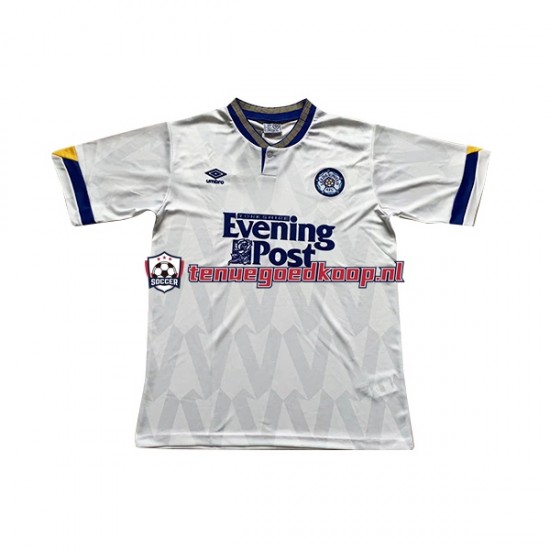 Thuis Retro Tenue van Leeds United Heren 1991-1992 Korte Mouw