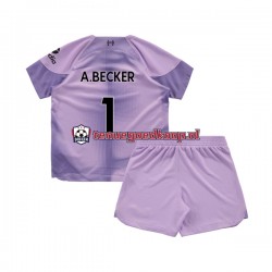 Thuis Tenue van Liverpool Keepersshirt Alisson Becker 1 Kind 2-13 jaar 2022-23 Korte Mouw