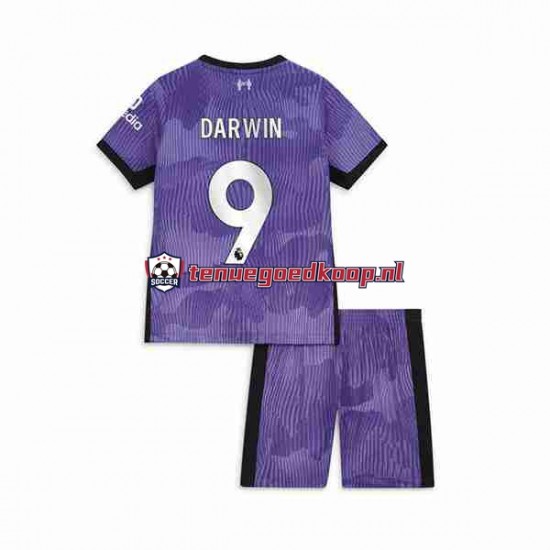 3de Tenue van Liverpool Darwin Nunez 9 Kind 2-13 jaar 2023-24 Korte Mouw