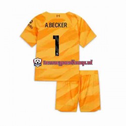 3de Tenue van Liverpool Keepersshirt A Becker 1 Kind 2-13 jaar 2023-24 Korte Mouw