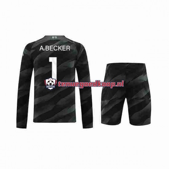 Uit Tenue van Liverpool Keepersshirt A.Becker 1 Kind 2-13 jaar 2023-24 Lange Mouw