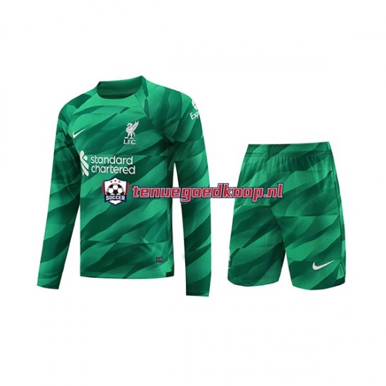 Thuis Tenue van Liverpool Keepersshirt Kind 2-13 jaar 2023-24 Lange Mouw