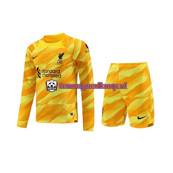 3de Tenue van Liverpool Keepersshirt Kind 2-13 jaar 2023-24 Lange Mouw