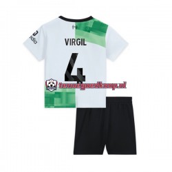 Uit Tenue van Liverpool Virgil van Dijk 4 Kind 2-13 jaar 2023-24 Korte Mouw