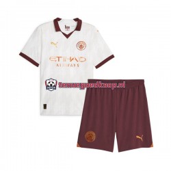 Uit Tenue van Manchester City Kind 2-13 jaar 2023-24 Korte Mouw