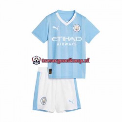 Thuis Tenue van Manchester City Kind 2-13 jaar 2023-24 Korte Mouw