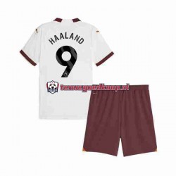 Uit Tenue van Manchester City Erling Haaland 9 Kind 2-13 jaar 2023-24 Korte Mouw