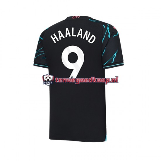 3de Tenue van Manchester City Erling Haaland 9 Heren 2023-24 Korte Mouw