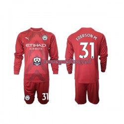 Thuis Tenue van Manchester City Keepersshirt Ederson M 31 Kind 2-13 jaar 2022-23 Lange Mouw