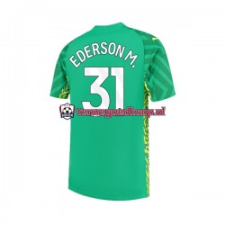 Thuis Tenue van Manchester City Keepersshirt Ederson Moraes 31 Heren 2023-24 Korte Mouw