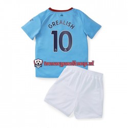 Thuis Tenue van Manchester City Grealish 10 Kind 2-13 jaar 2022-23 Korte Mouw