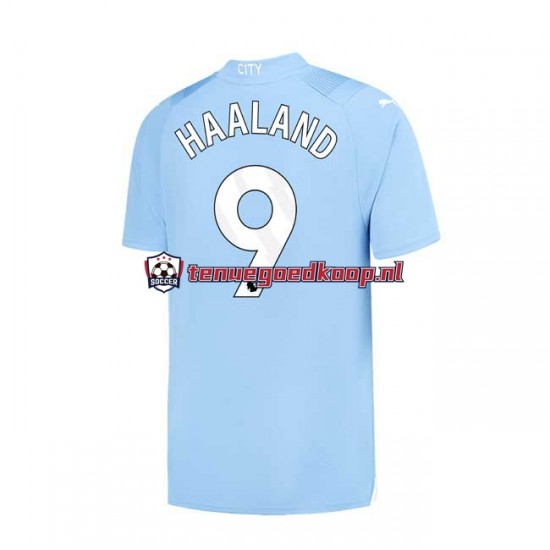 Thuis Tenue van Manchester City Haaland 9 Heren 2023-24 Korte Mouw