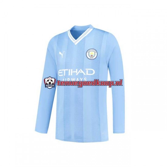 Thuis Tenue van Manchester City Heren 2023-24 Lange Mouw