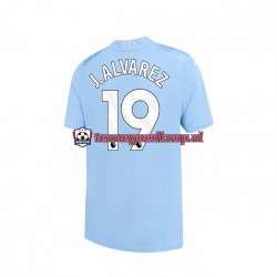 Thuis Tenue van Manchester City J. ALVAREZ 19 Heren 2023-24 Korte Mouw