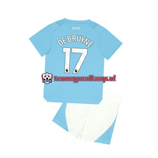 Thuis Tenue van Manchester City Kevin De Bruyne 17 Kind 2-13 jaar 2023-24 Korte Mouw