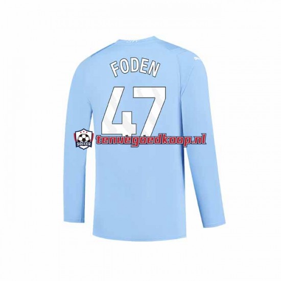 Thuis Tenue van Manchester City Phil Foden 47 Heren 2023-24 Lange Mouw