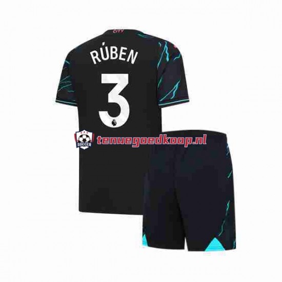 3de Tenue van Manchester City Ruben 3 Kind 2-13 jaar 2023-24 Korte Mouw